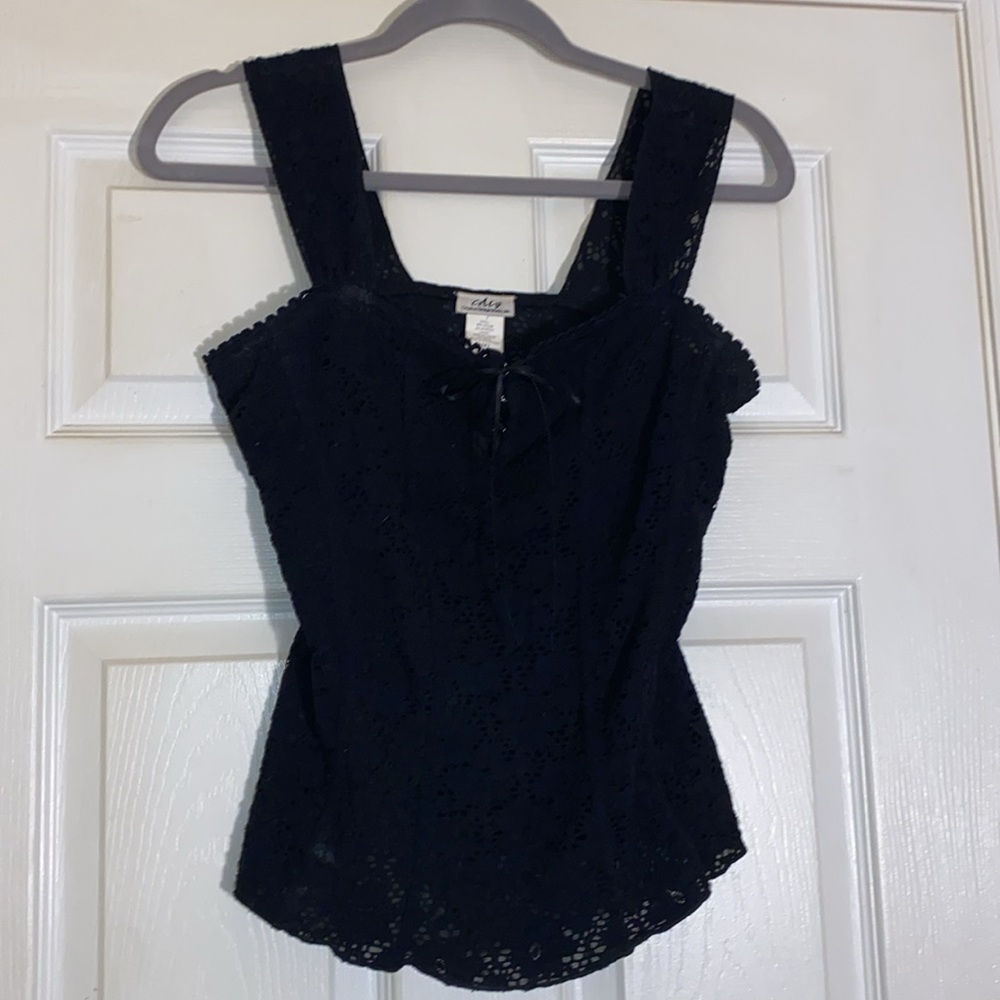 Creative Design Works Women’s Sexy Black Eyelet Corset Size Medium